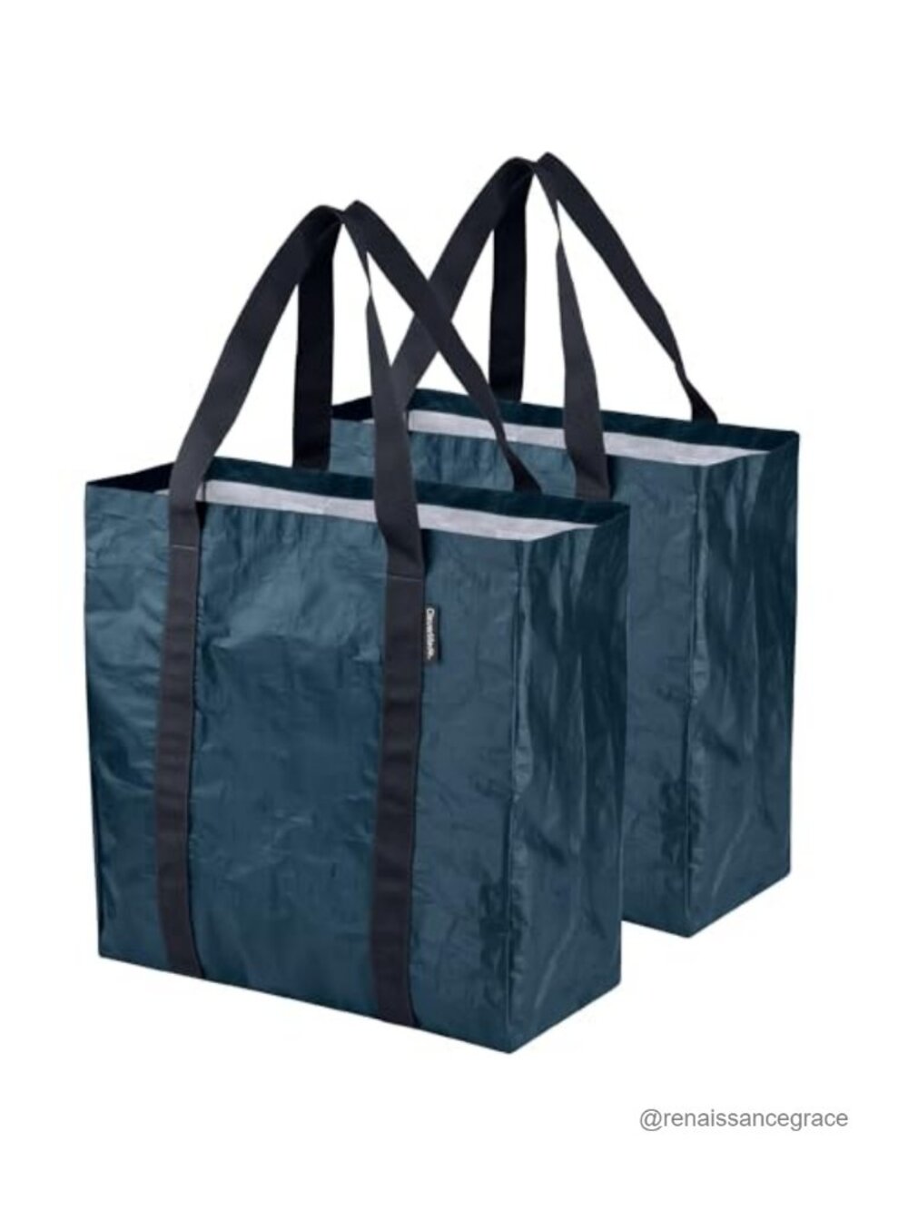 CleverMade 42L Open-Top Storage Tote Heavy Duty Foldable Reusable Grocery Bag 2
